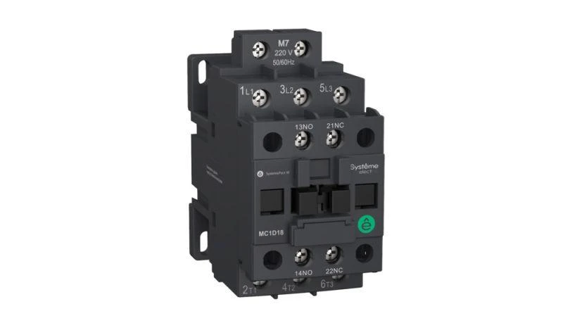 Контактор MC1D 3п 18А кат. 110В AC 1НО+1НЗ SE MC1D18F7 1