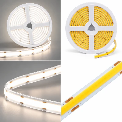Лента светодиодная COB 320SMD(2110)/ 5Вт/м 24V 5000*8*1.8мм 4000K, IP20, LS539 FERON 53593