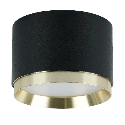 Светильник потолочный Feron Barrel DUET HL459 12W, 230V,GX53, черный + золото IP20 52021