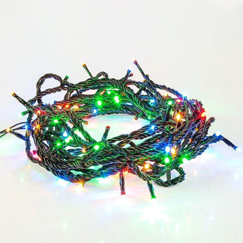 Гирлянда светодиодная управляемая"Нить" 20м 200LED мультиколор 20Вт 220-240В IP65 8 режимов провод ПВХ черн. (нужен контроллер 217-204) Neon-Night 303-149 1