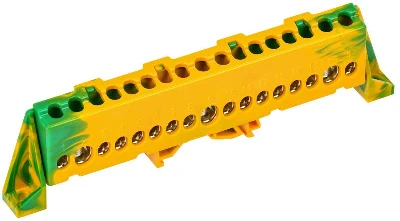 Шина PE "земля" в комб. изол. "Стойка" 8х12-17-ЖЗ TEKFOR IEK TF-NN20-17-DP-K52 0