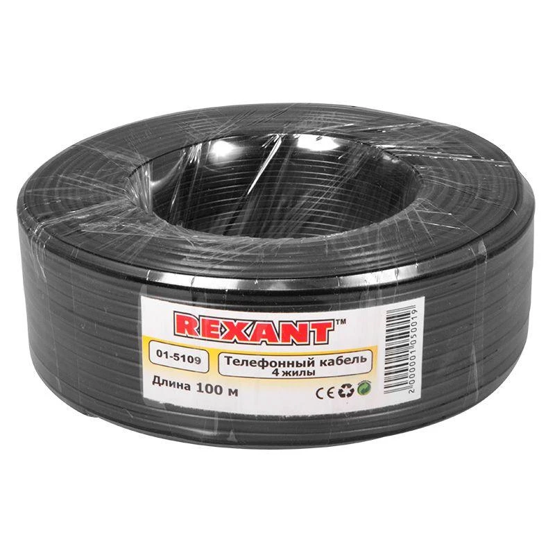 Провод ШТЛП-4 Ч 100м (м) Rexant 01-5109 1