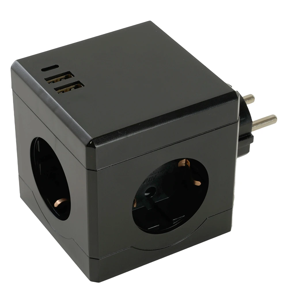 Разветвитель сетевой 3-местный с/з STEKKER ADP16-33-22, 250V, 16A, ABS пластик, белый 49658 1