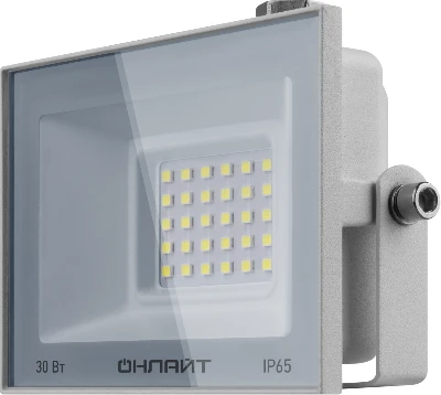 Прожектор светодиодный 90 135 OFL-30-6K-WH-IP65-LED 30Вт 6000К IP65 2400лм бел. ОНЛАЙТ 90135
