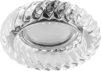 Светильник встраиваемый с белой LED подсветкой Feron JD359 потолочный MR16 G5.3 прозрачный 28610