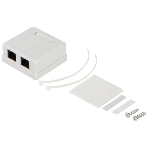 Розетка компьютерная 2-м RJ45 кат.5E неэкранир. RJ02UN Эра Б0056902 4
