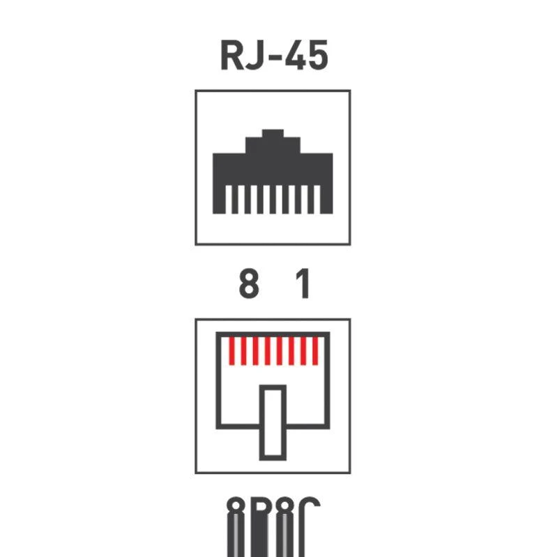 Джек компьютерный RJ45 (8P8C) кат.5E (уп.100шт) PROCONNECT 05-1021-6 7