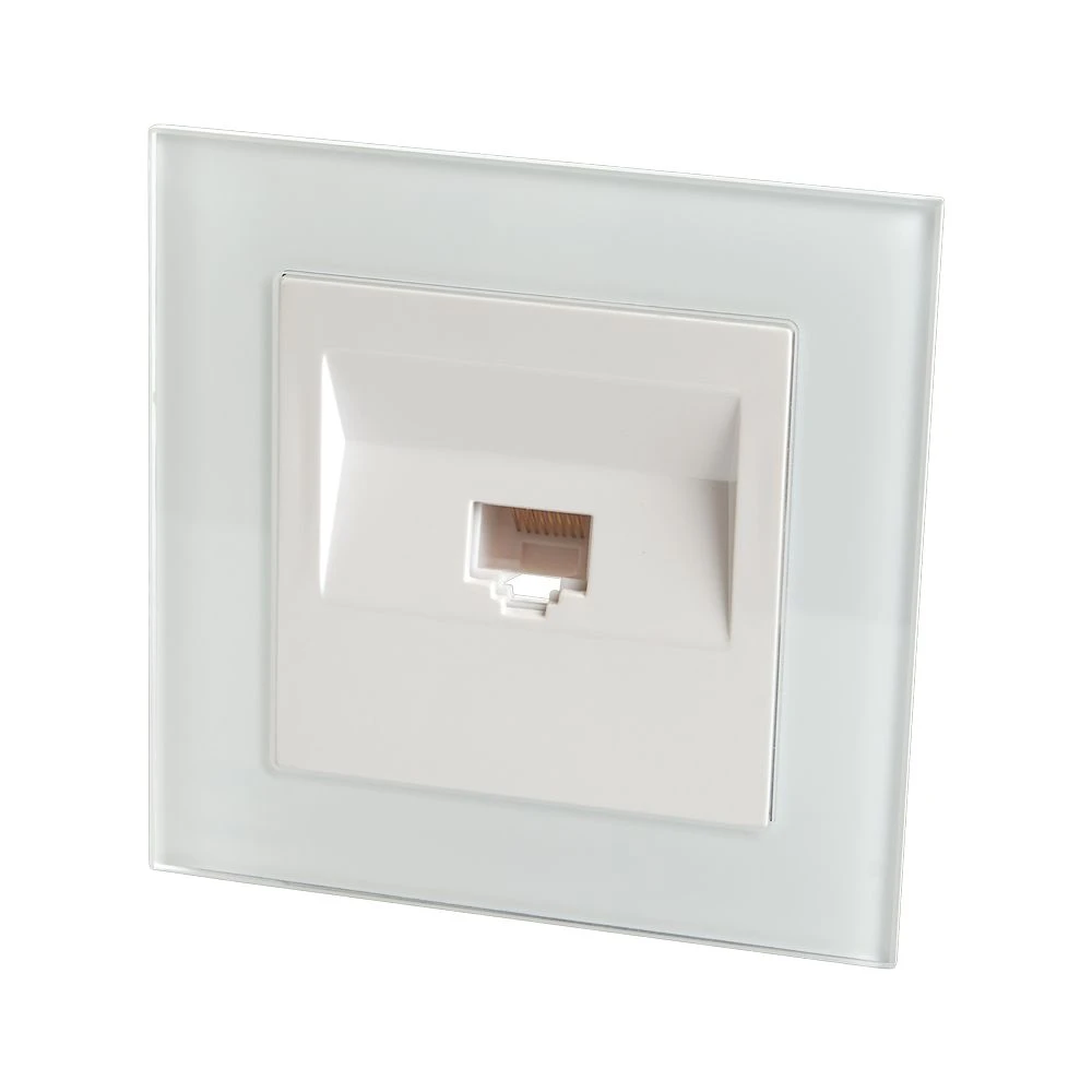 Розетка компьютерная 1-местная RJ-45 8С STEKKER GLS00-7007-01 , серия Катрин, белый 39170 1