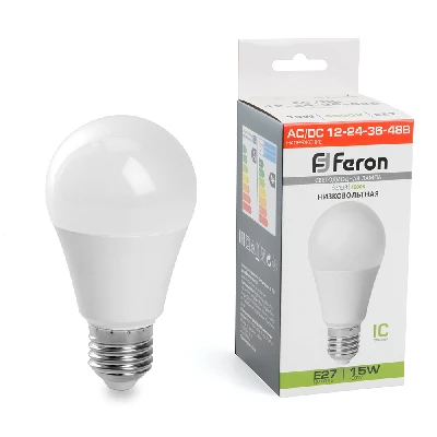 Лампа светодиодная низковольтная Feron LB-194 Шар E27 15W 12-48V 4000K 48730