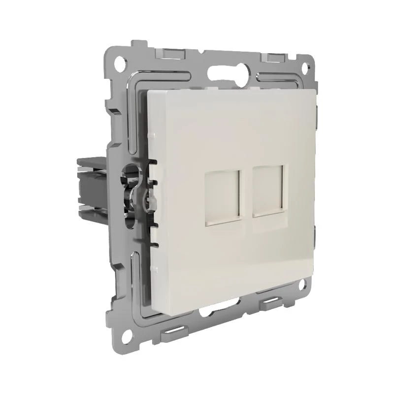 Розетка компьютерная 2-м СП Pixel RJ45 кат.5E механизм беж. TOKOV ELECTRIC TKE-PX-RC2-C02 2