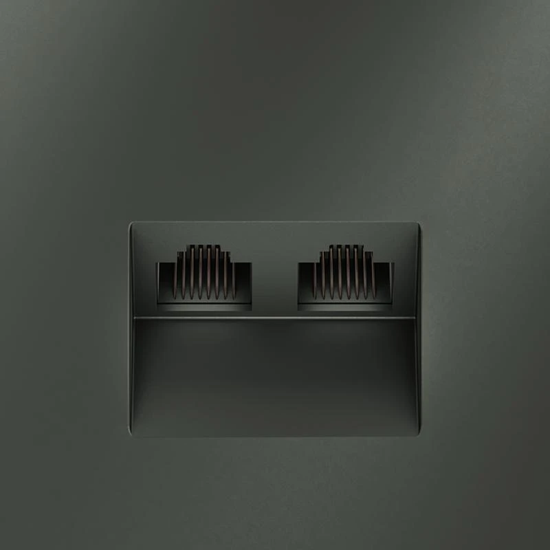 Розетка компьютерная 2-м СП S70 RJ45 + RJ45 кат.6 механизм титан Voltum VLS060206 2