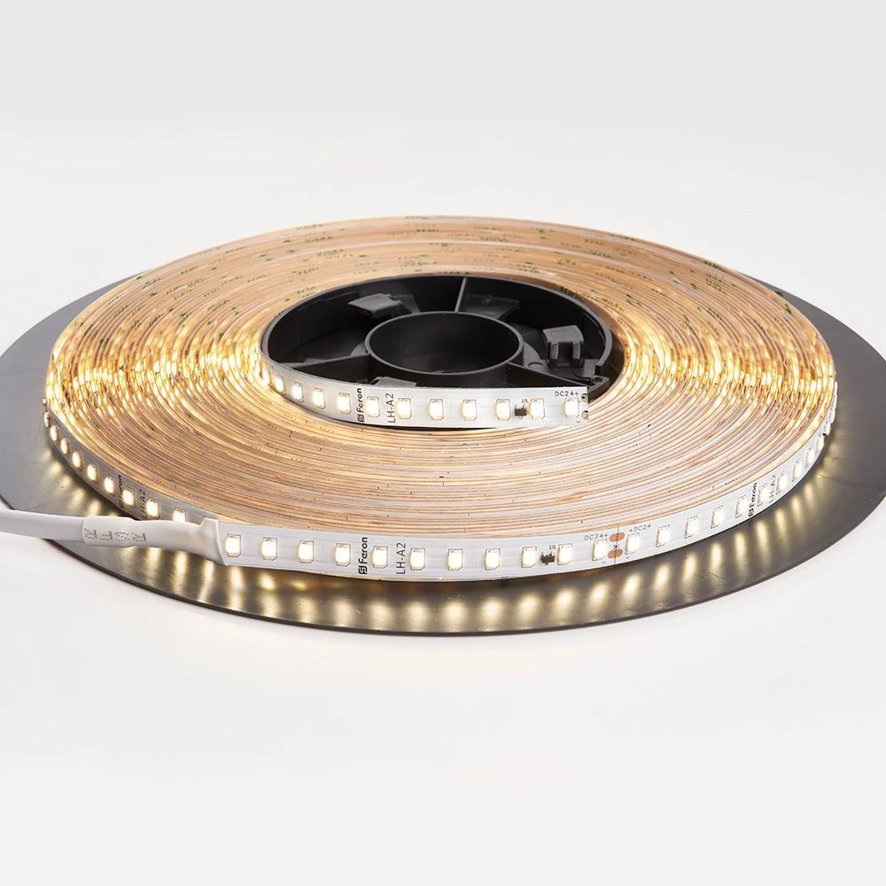 Светодиодная лента Feron LS520 стабилизированная, 120SMD(2835)/м 9,6Вт/м 24V 20000*10*1.22мм 3000К IP20 41276 3