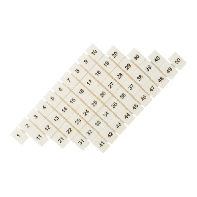 Маркеры для UT/ST/Push-in 2.5 с нумерацией 1-50 (уп.100шт) EKF zb-st-2.5-1-50