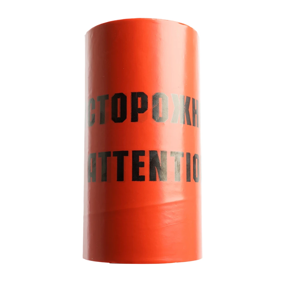 Лента сигнальная, 100 п.м.*250 мм*100 мкм, STEKKER красный/черный INTP10-250-100 50299 1