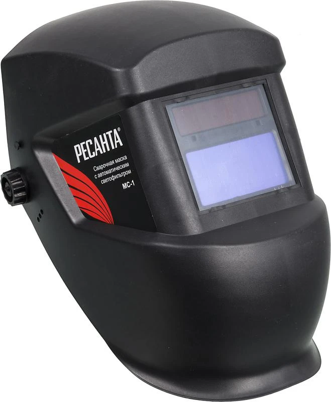 Маска сварочная МС-1 (без регулир. чувств. и задержки времени; задержка откр. 0.25/0.45с; сенсор чувств. пост.; светофильтр ТСК 3201) Ресанта 65/13 1
