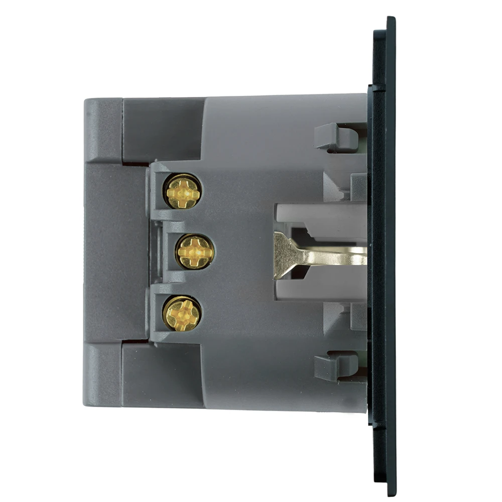 Розетка 1-местная з/ш с/з 16А + USB + Type C (механизм), STEKKER, 250В, 20W, серия Мия, RST16-3119-05, черный бархат 50452 2