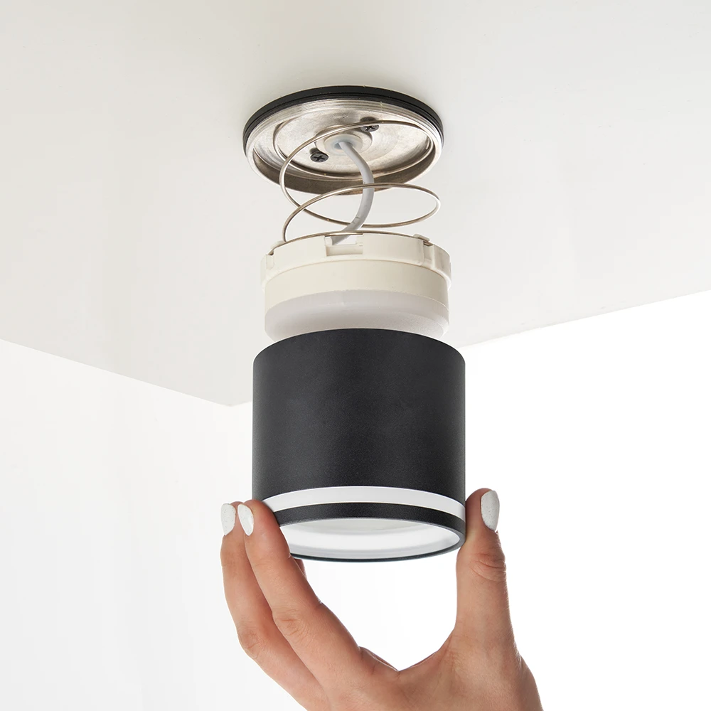 Светильник потолочный Feron HL362 LUNA 12W, 230V, GX53, черный 41997 1