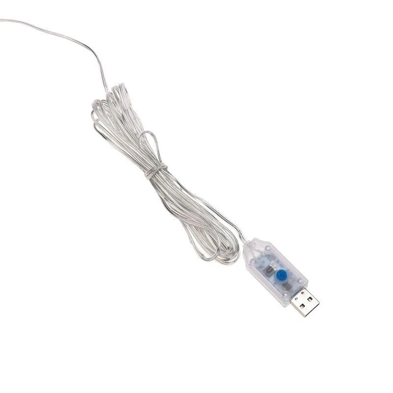 Гирлянда светодиодная "Роса "Светодиодный дождь" 3х2м LED тепл. бел. 12Вт IP20 USB+пульт управления с крючками для крепления Neon-Night 315-876 5