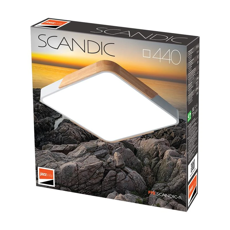 Светильник светодиодный декоративный PPB Scandic-S DIM 72Вт 3000-6500К IP20 настенно-потолочный бытовой диммир. WH/W JazzWay 5037335 7