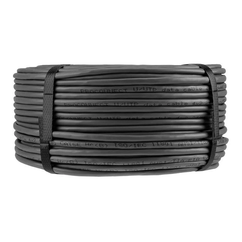 Кабель витая пара U/UTP кат.5E 4х2х24AWG CU медь 100МГц PVC сер. (уп.50м) PROCONNECT 01-0052-50 4
