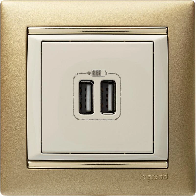 Розетка USB 2-м СП Valena сл. кость Leg 774170 1