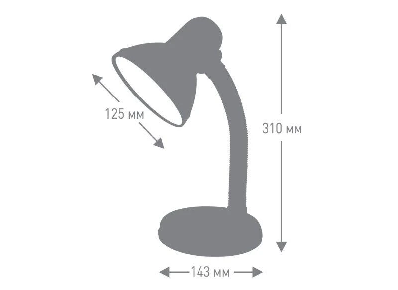 Светильник UF-301 С06 настол. 230В 60Вт син. Ultraflash 12357 2