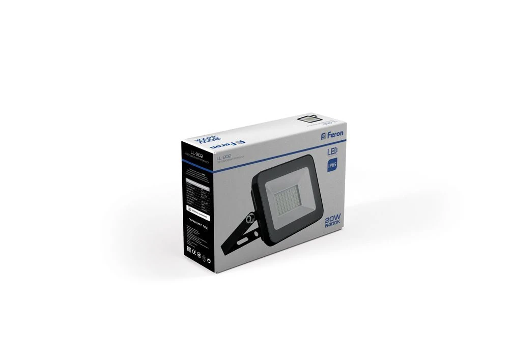 Светодиодный прожектор Feron LL-902 IP65 20W 6400K 32078 1