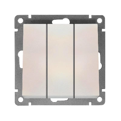Выключатель 3-кл. СП Афина 10А IP20 механизм жемчуж. Universal A0043-OBr