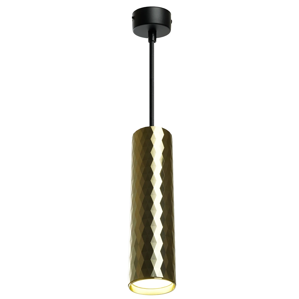 Светильник потолочный Feron ML1888 Barrel PRISM levitation на подвесе MR16 35W, 230V, чёрный, золото 55*200 48669 1