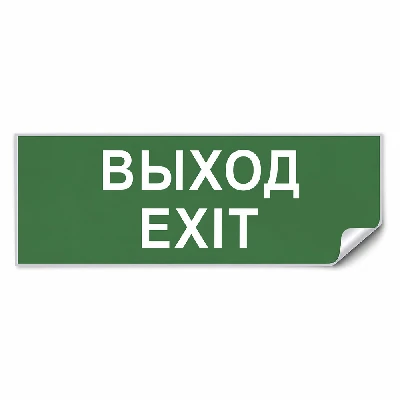 Самоклеящаяся этикетка INFO EL002 ВЫХОД-EXIT 330х120мм 53703