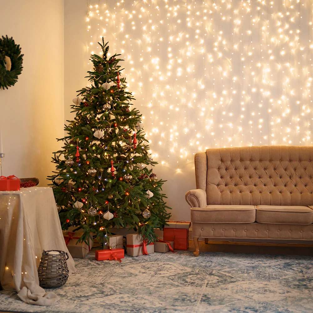 Светодиодная гирлянда Feron CL02 линейная 2м +1.5м 230V мультиколор, c питанием от сети, с контроллером, зеленый шнур 32282 5