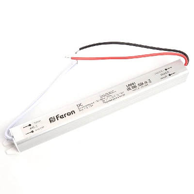 Трансформатор электронный для светодиодной ленты 24W 12V( ультратонкий драйвер), LB001 FERON 48011