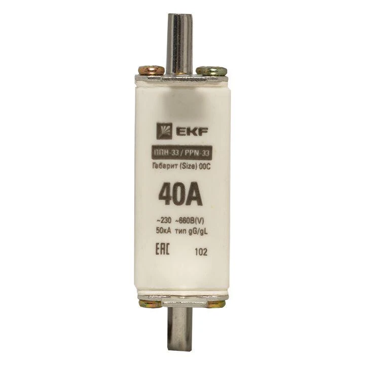 Вставка плавкая ППН-33 100/40А габарит 00C PROxima EKF fus-33/100/40 2