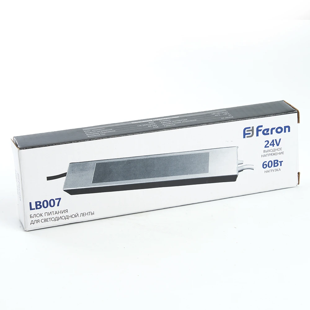 Трансформатор электронный для светодиодной ленты 60W 24V (драйвер), LB007 48057 1