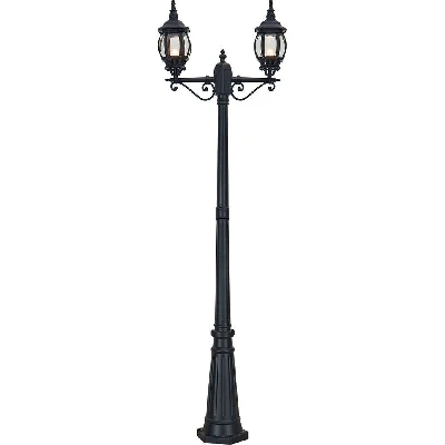 Светильник садово-парковый Feron 8114/PL8114 столб 2*100W E27 230V, черный 11213