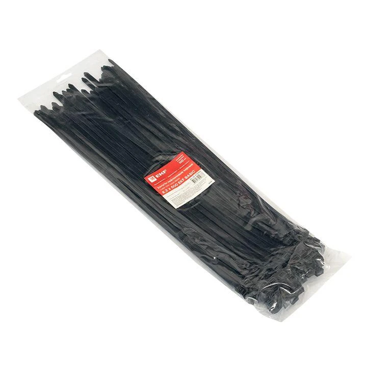 Хомут кабельный 8.2х500 нейл. черн. (уп.100шт) EKF plc-cb-8.2x500 2