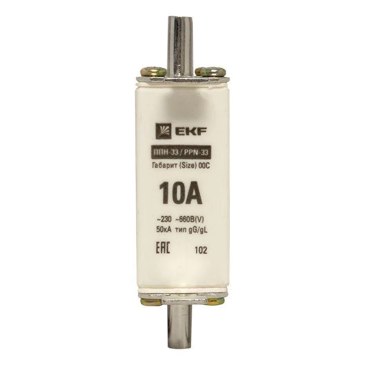 Вставка плавкая ППН-33 100/10А габарит 00C PROxima EKF fus-33/100/10 2