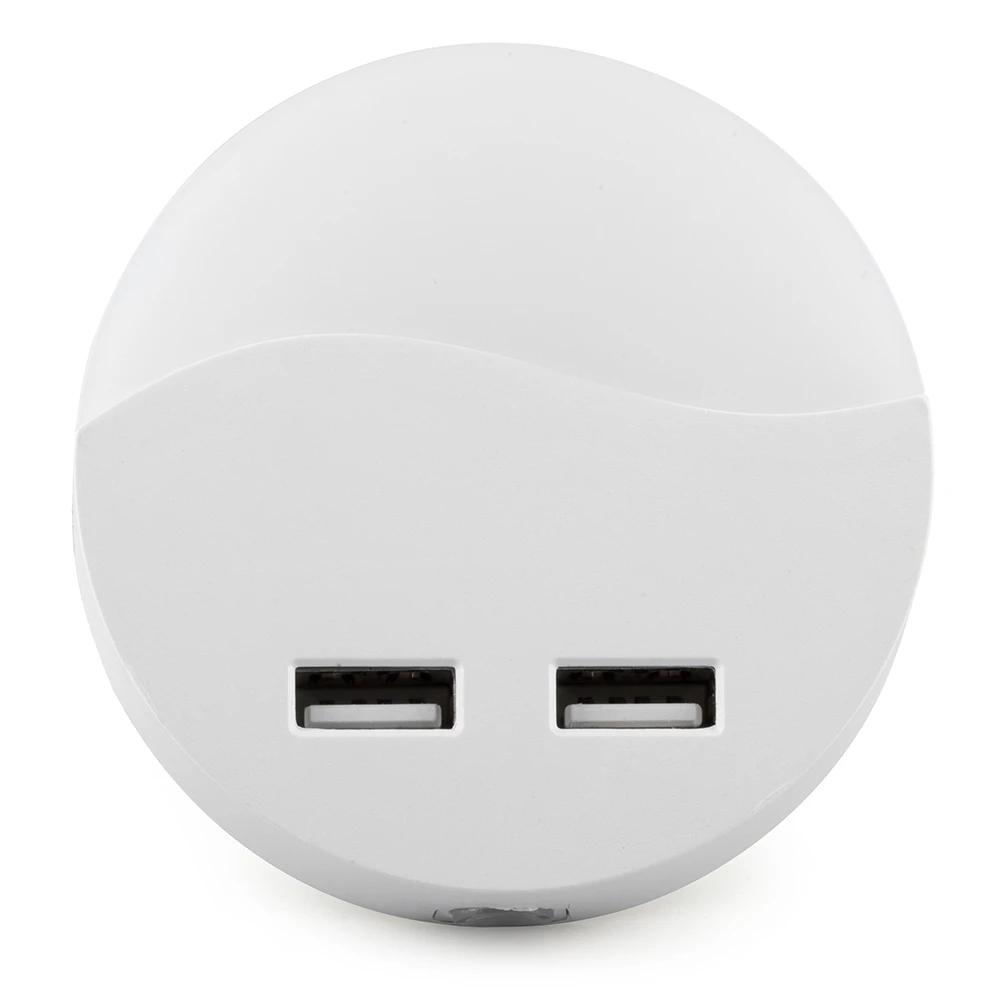 Светильник ночник Feron c 2мя USB выходами, FN1122 0,5W 230V, белый 41021 5