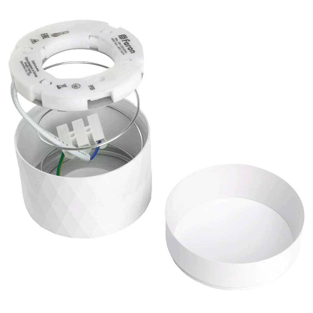 Светильник потолочный Feron HL388 Barrel PRISM GX53 12W 230V, белый 48803 2