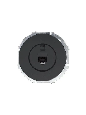 Розетка компьютерная СП OSEN RJ45 кат.6 механизм черн. бархат LEZARD 743-4288-140