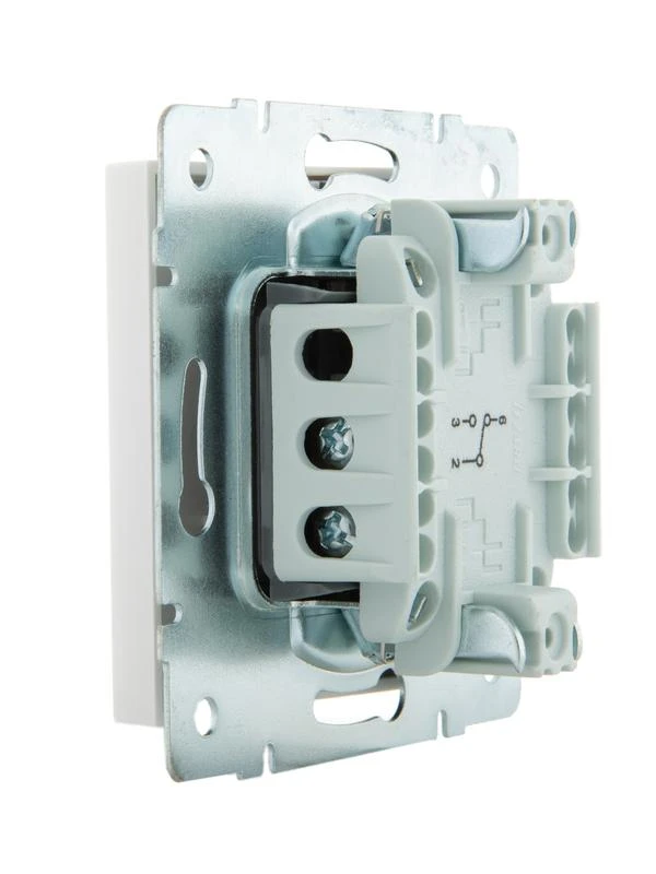 Переключатель проходной 1-кл. СП Rain IP20 механизм бел. LEZARD 703-0288-105 1