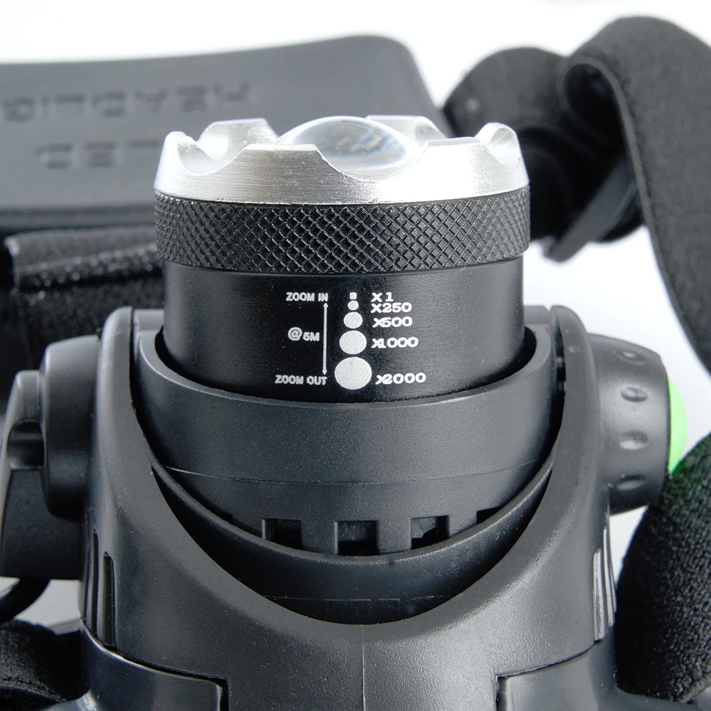 Фонарь налобный FERON TH2305 ZOOM c аккумулятором 5W, 2*18650 IP44 пластик/алюминий 41709 5