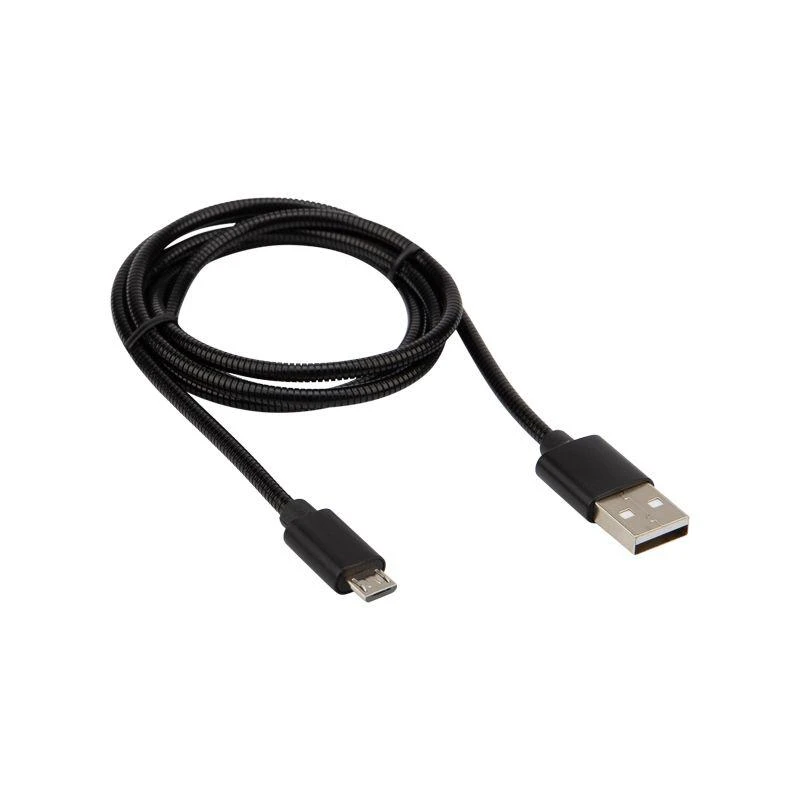 Кабель USB microUSB шнур в металлической оплетке серебристый Rexant 18-4241 5