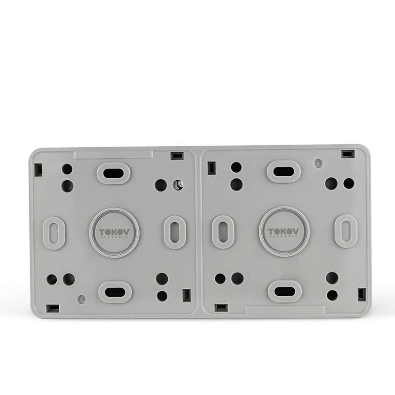 Розетка 2-м ОП Nix 16А IP54 250В с заземл. с прозр. крышкой сер. TOKOV ELECTRIC TKE-NX-R2Z-C06T-IP54 5