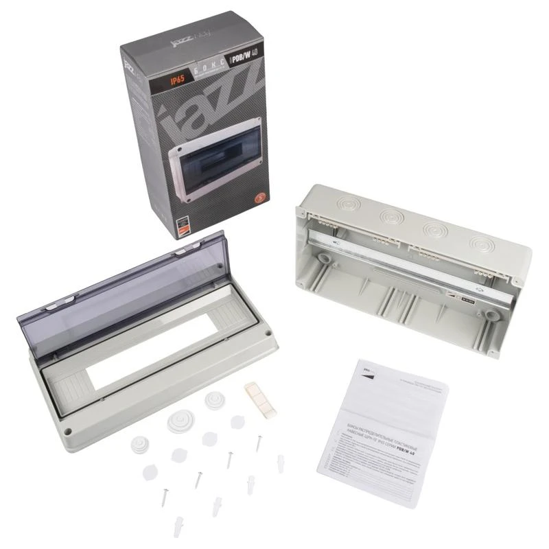 Бокс модульный накладной PDB/W 4018 GR (ЩРН-ПГ-18) IP65 пластик. Pro JazzWay 5072121 5
