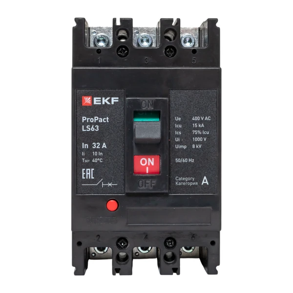 Выключатель автоматический 3п 32А 15кА LS63 ProPact EKF mccb-63-15-3-32-ls 4