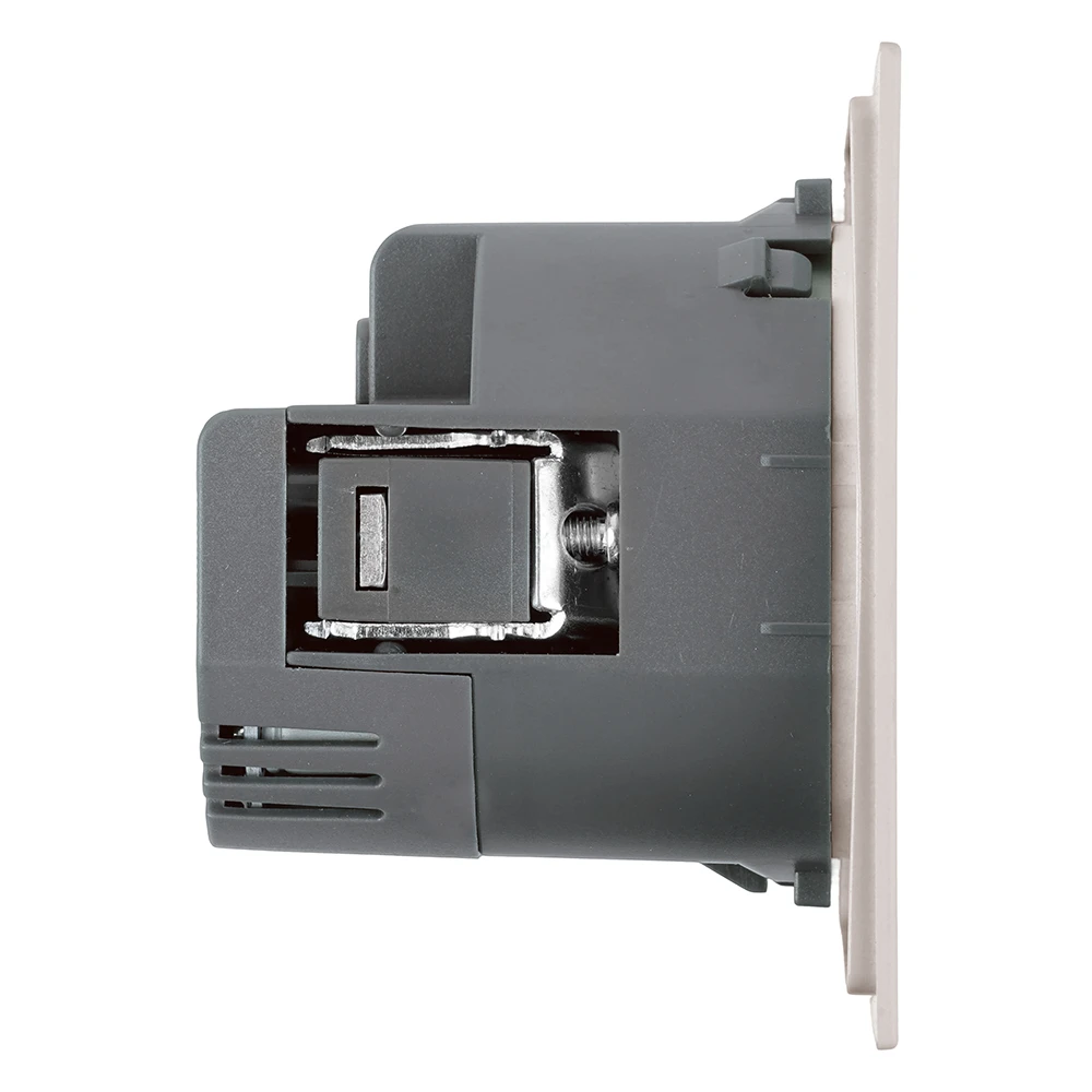 Розетка 1-местная з/ш с/з 16А + USB + Type C (механизм), STEKKER, 250В, 20W, серия Мия, RST16-3119-08, пудровый жемчуг 50482 3