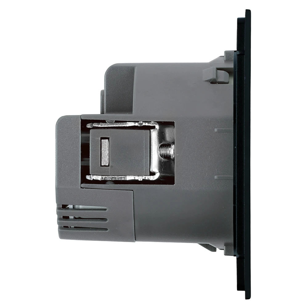 Розетка 1-местная з/ш с/з 16А + USB + Type C (механизм), STEKKER, 250В, 20W, серия Мия, RST16-3119-05, черный бархат 50452 3