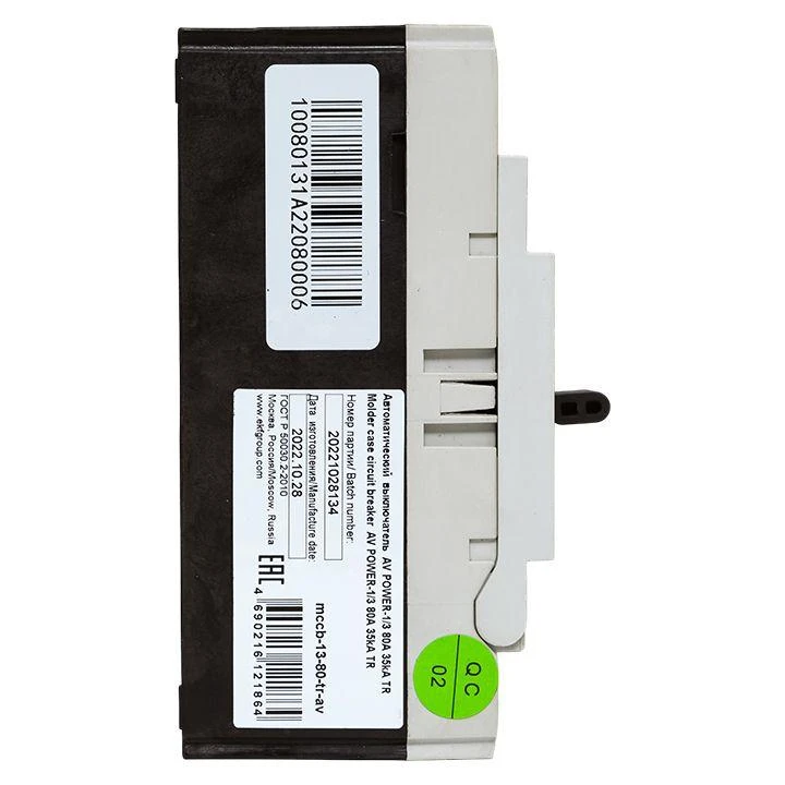 Выключатель автоматический 3п 80А 35кА AV POWER-1/3 TR AVERES EKF mccb-13-80-TR-av 2