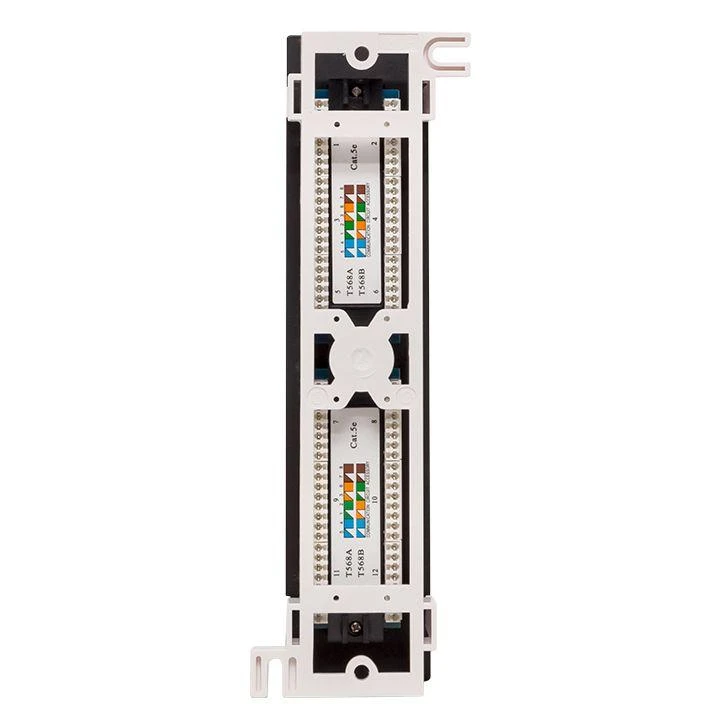 Патч-панель настенная кат.5E UTP неэкранир. 12 портов RJ45 Dual IDC TERACOM PRO EKF TRP-WPP-5EUTP-12 3